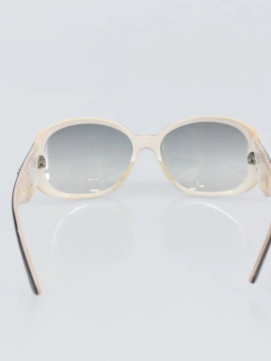 CHANEL Sunglasses plastic White CC Auth main image 9